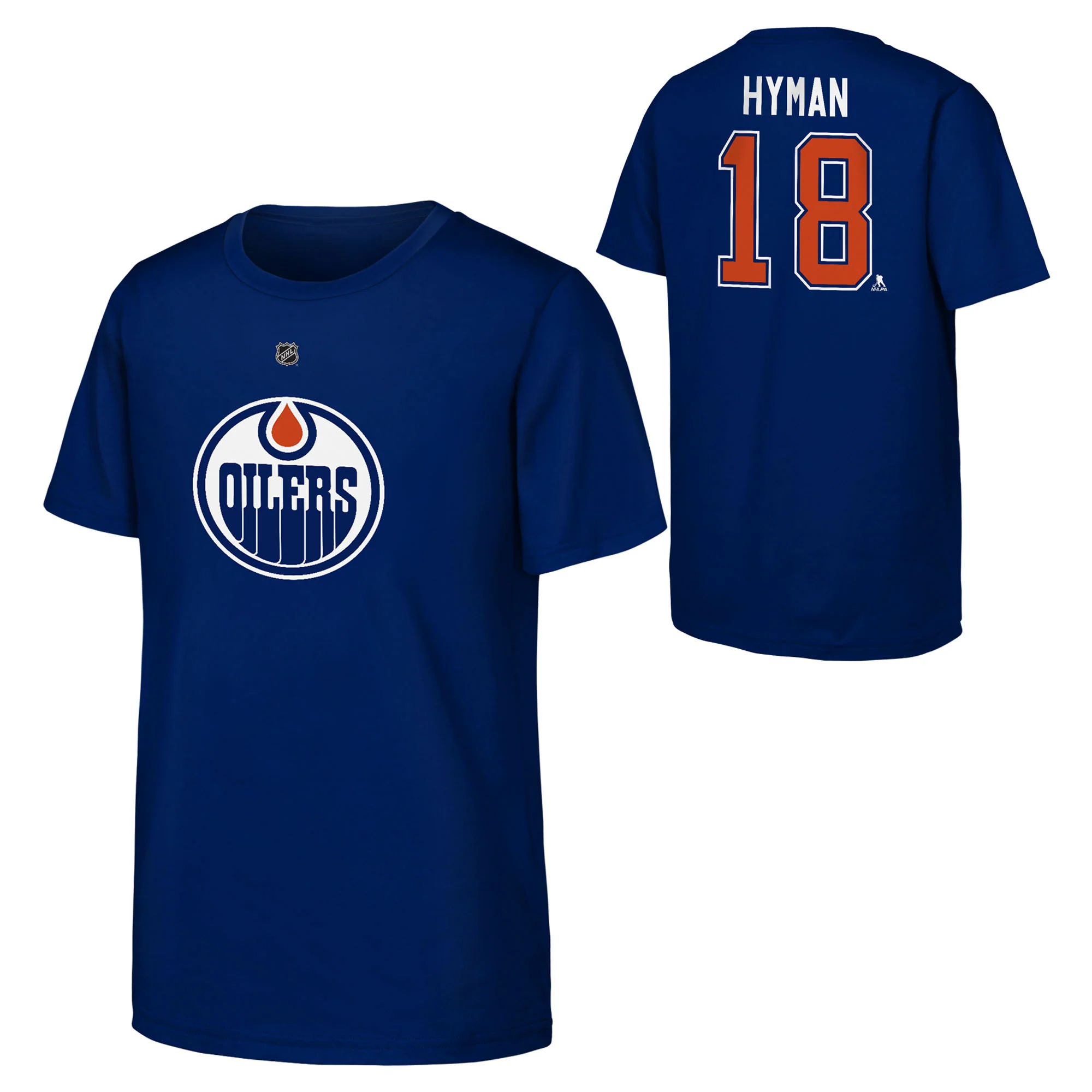 Zach Hyman Edmonton Oilers Youth Outerstuff Royal Player Name & Number T-Shirt - Image 3